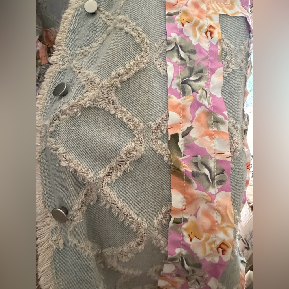 Pol Floral Patchwork Jean Jacket - image 4